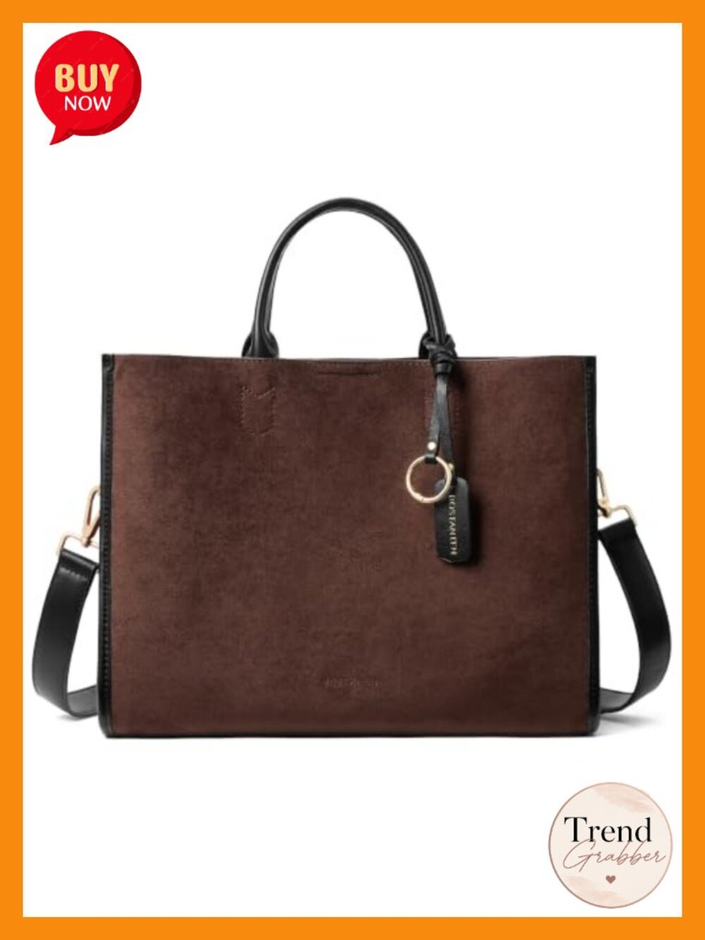 Vegan Leather Satchel Handbag Top Handle Work Purse Crossbody
